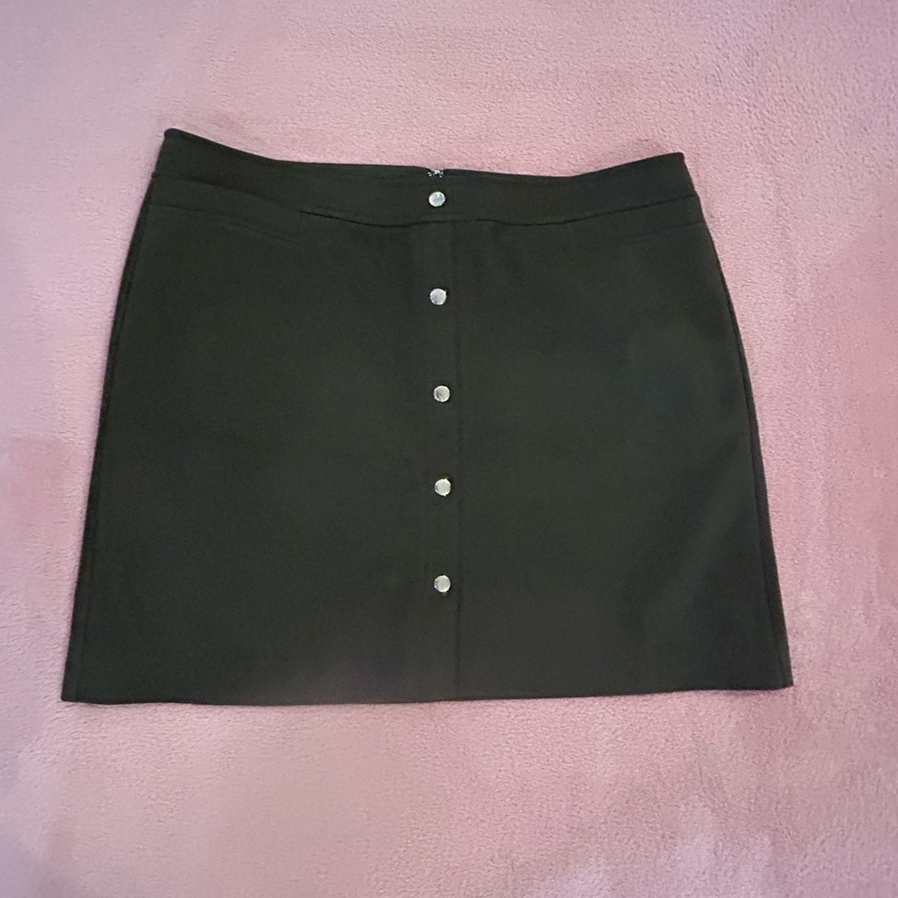 LOFT Army Green Mini Pencil Skirt